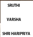 Sruthi Varsha Shri Haripriya